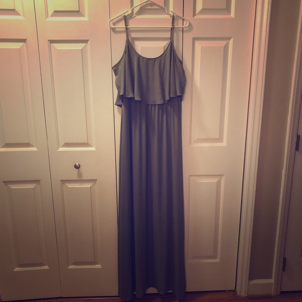 Show Me Your MuMu Caitlin Ruffle Maxi Dress-Size L